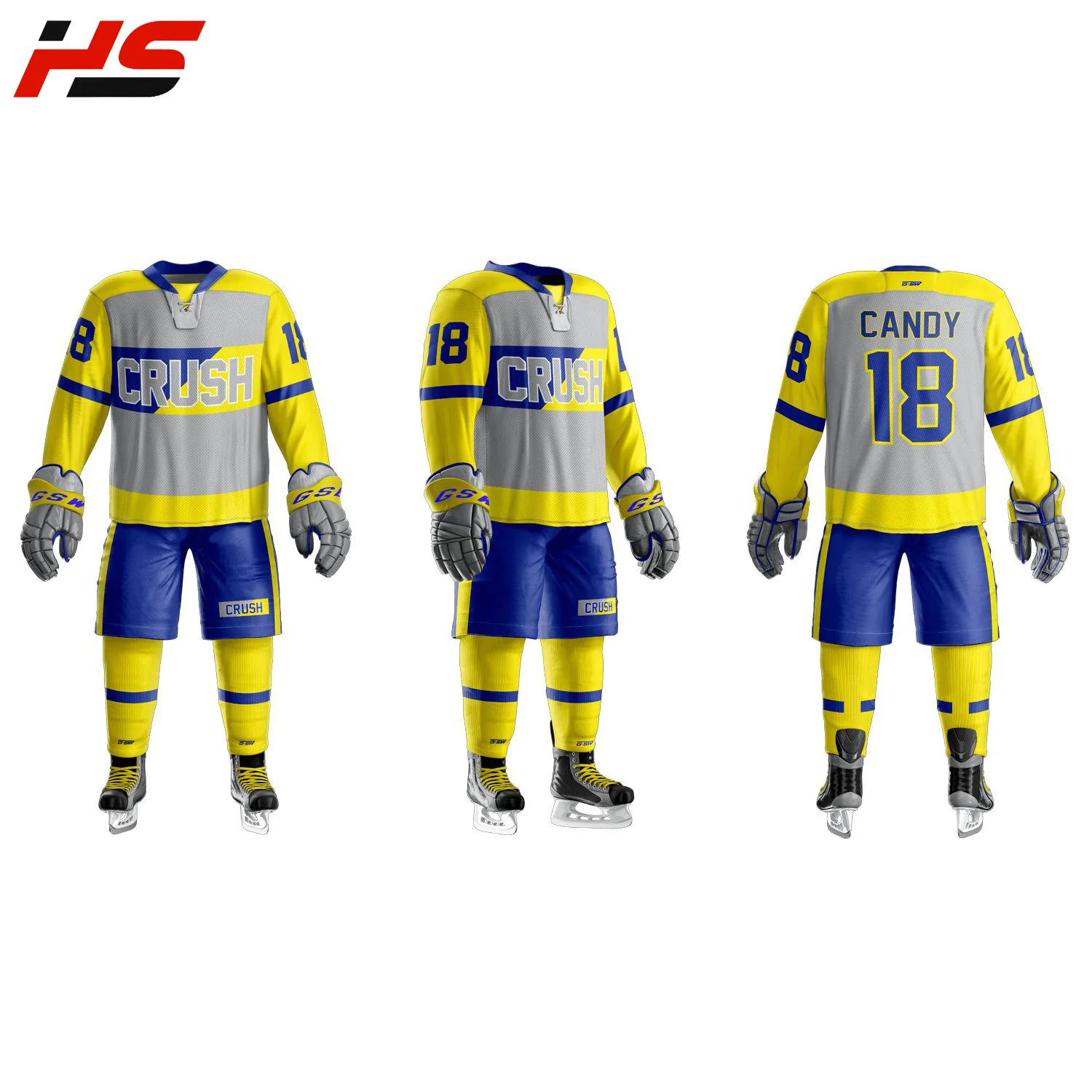 Индивидуальная форма для хоккея с шайбой Джерси принимают любое имя и номера.