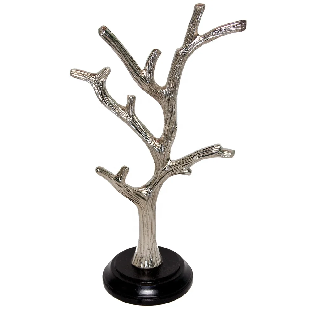 New Design Aluminium Made Tree Style Jewellery Stand black and silver color combination beautiful designer jewelry stand