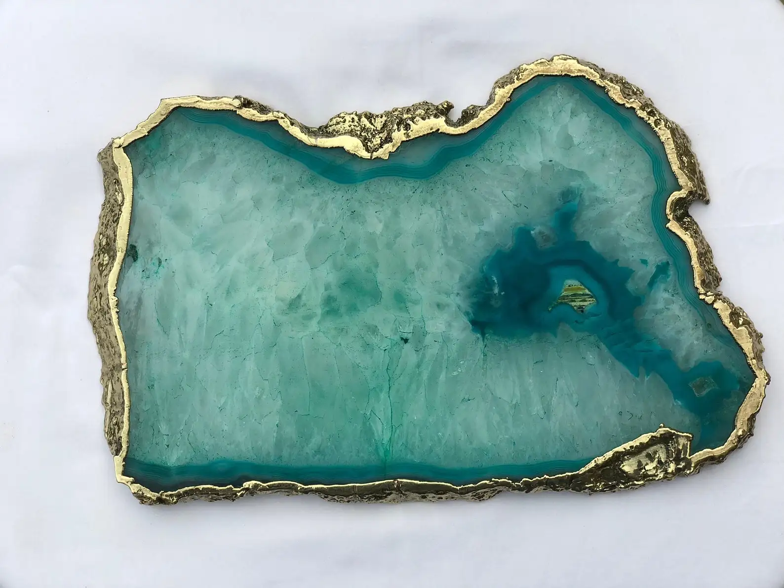 LARGE GREEN AQUA AGATE CHEESE PLATTER / PREMIUM GREEN AGATE TRAY COASTER OR SIGN BOARD / AQUA AGATE COASTERS AND SERVING TRAYS