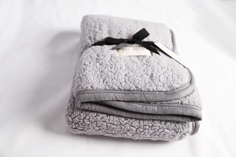  Лидер продаж серое мягкое двустороннее одеяло Sherpa для маленьких мальчиков и новорожденных