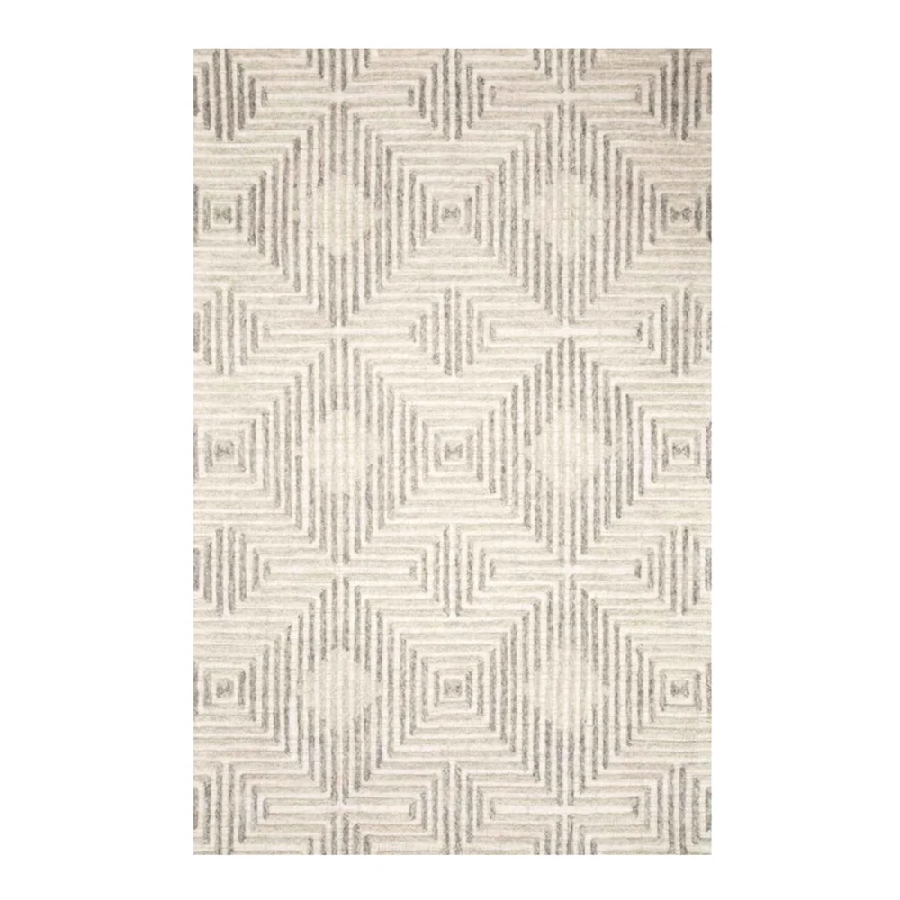 Best Living Room Rugs EHR 02 Grey Silver Hand Tufted High Quality From India At Wholesale Price