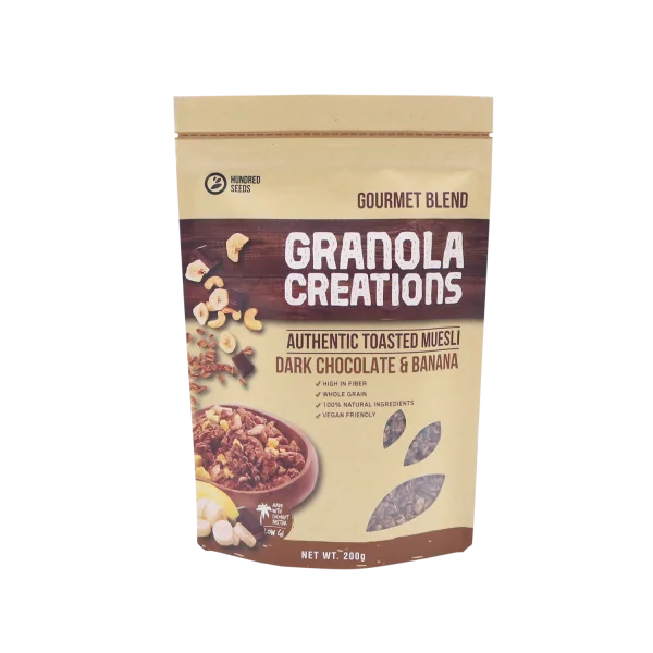Breakfast Cereal Vegan Friendly Coconut Grain NUT Oat 200g Dark Chocolate & Banana Granola Creations