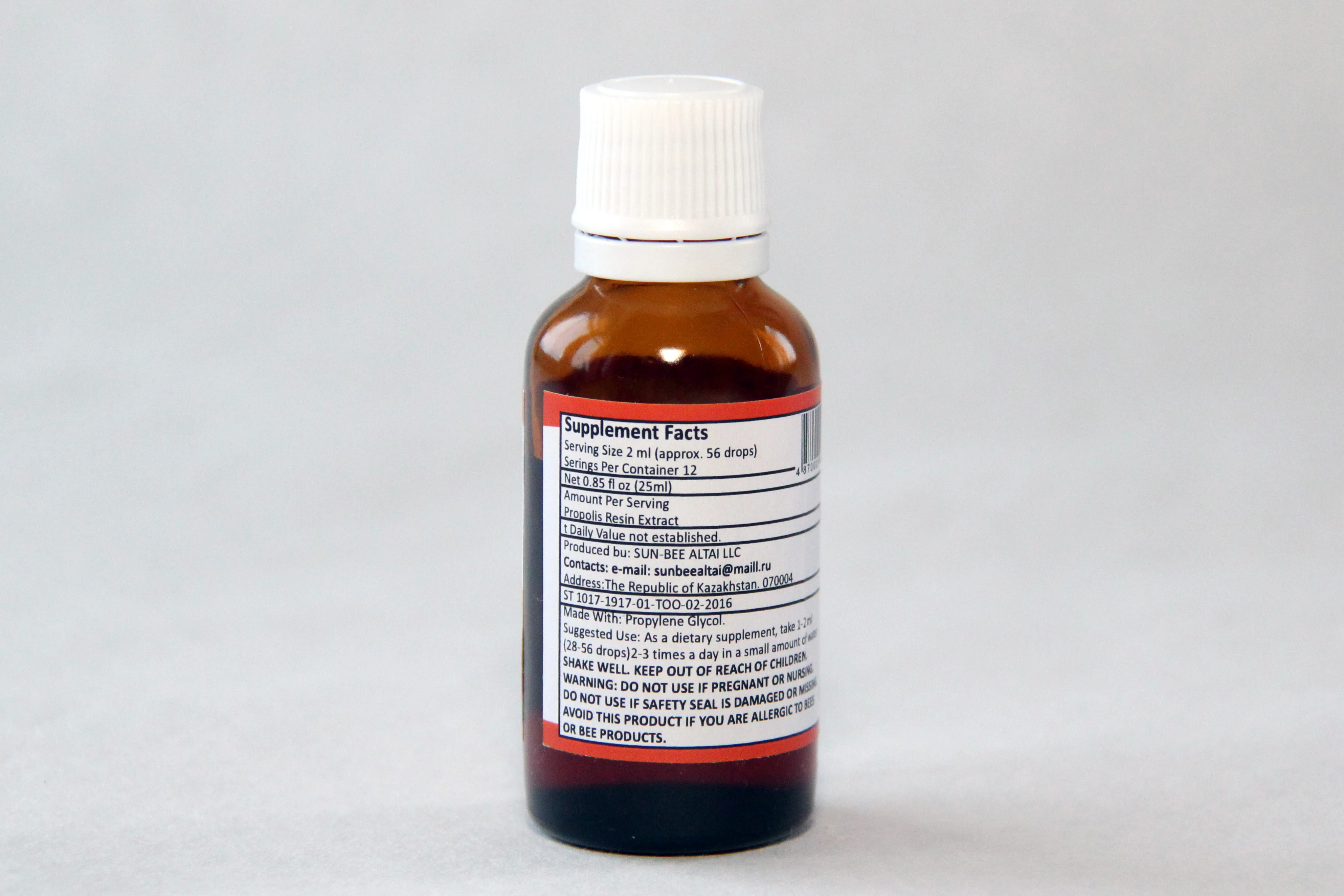 
Best Propolis Resin Exstract packaged in a glass bottle 25 ml alcohol free 
