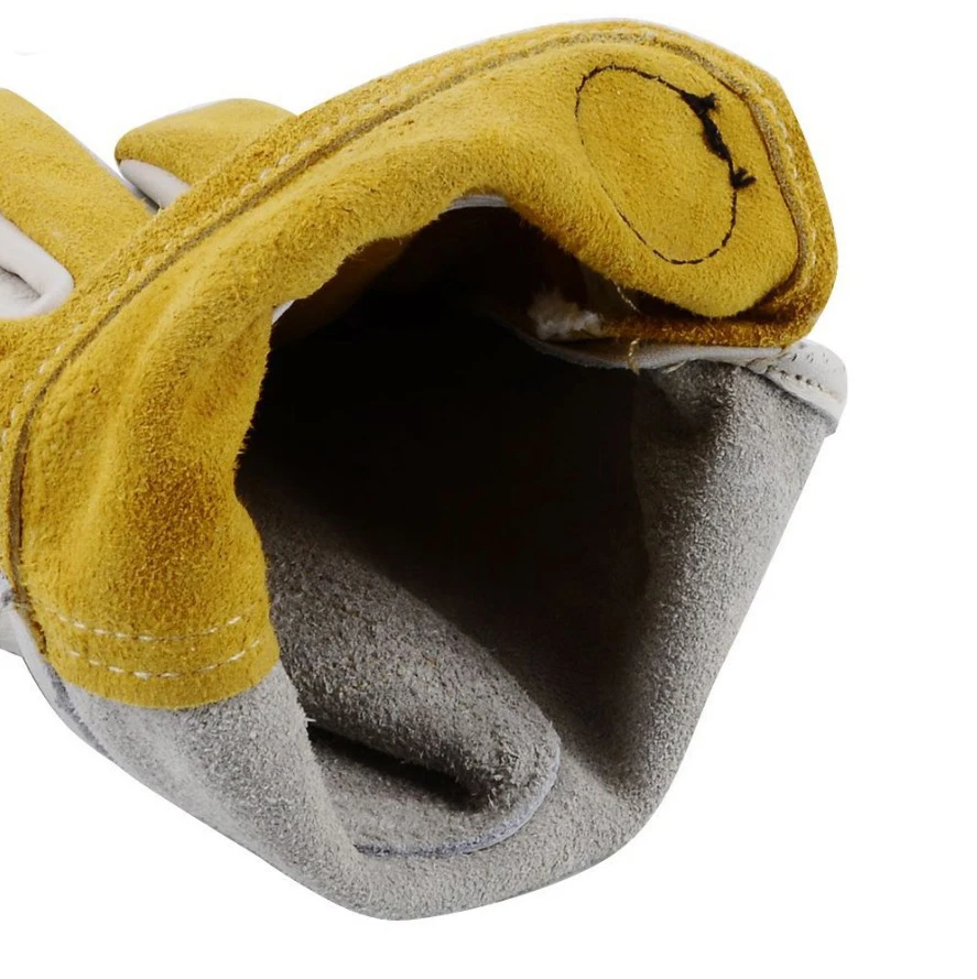 Amazon hot selling cowhide leather working gloves safety gloves welding gloves