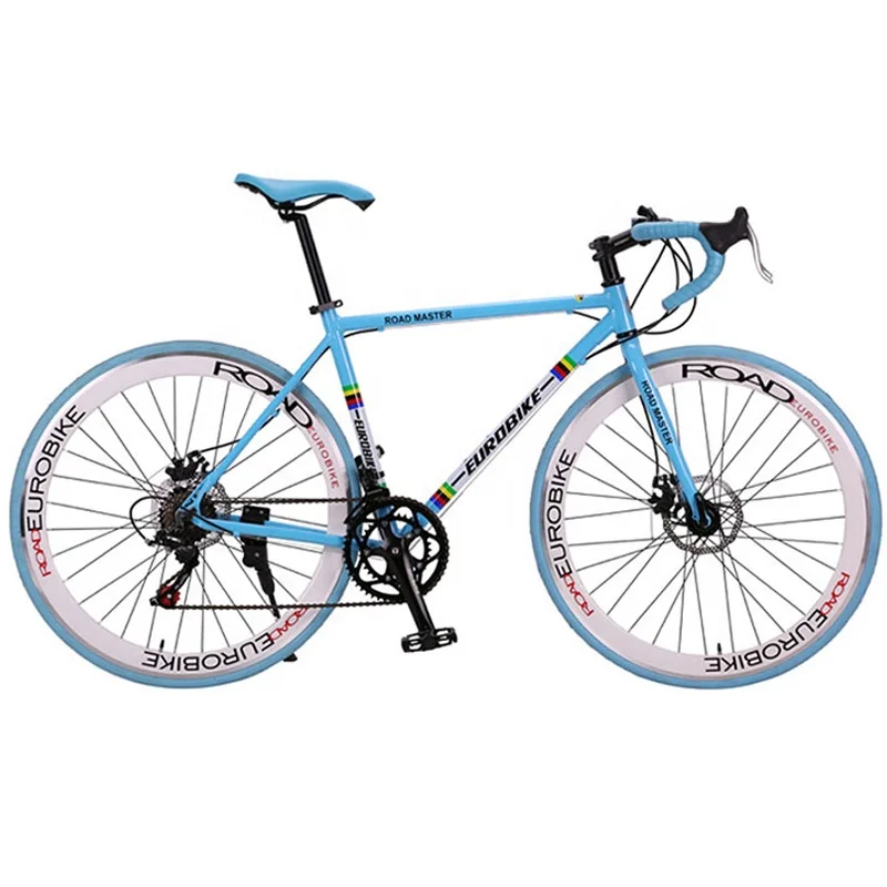
Blue scimitar road mountain bike 26inch high carbon steel frame racing top sale road bicycle tires black PVC pedals horn handle 