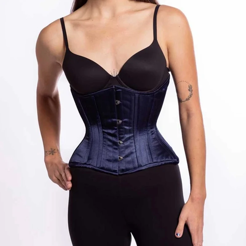 Double Steel Boned Waist Trainer/Under Bust Gothic Shape wear/Under Wear Black Sexy Corset For Ladies