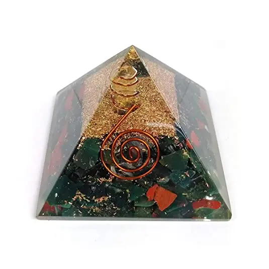 High Quality Natural Blood Stone Crystals Orgone Pyramids For Wholesale Blood Stone Orgone Pyramids