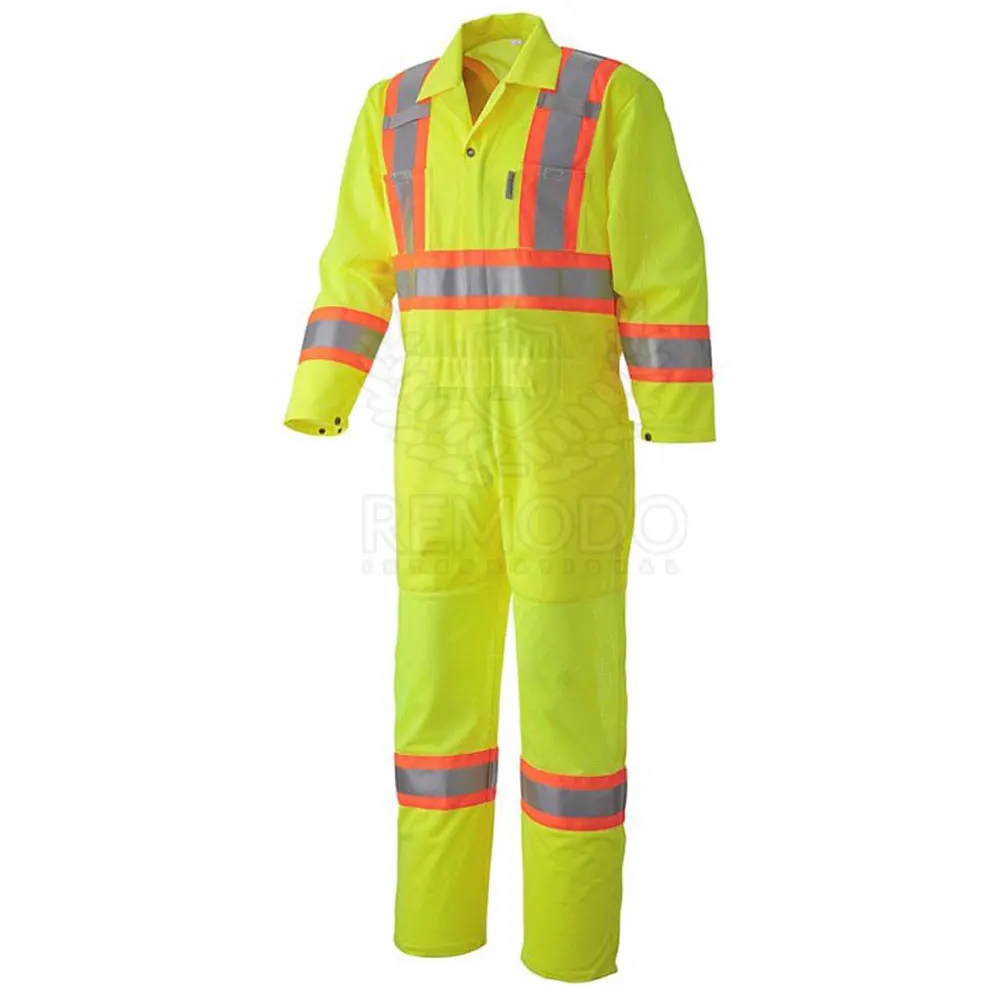 100% Polyester Coveralls with reflective tape working wear suits
