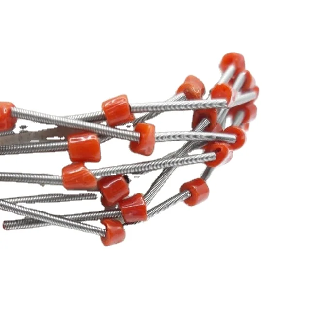 Высококачественные роскошные модные ювелирные изделия из нержавеющей стали и натуральный красный коралловый браслет Сделано в Италии