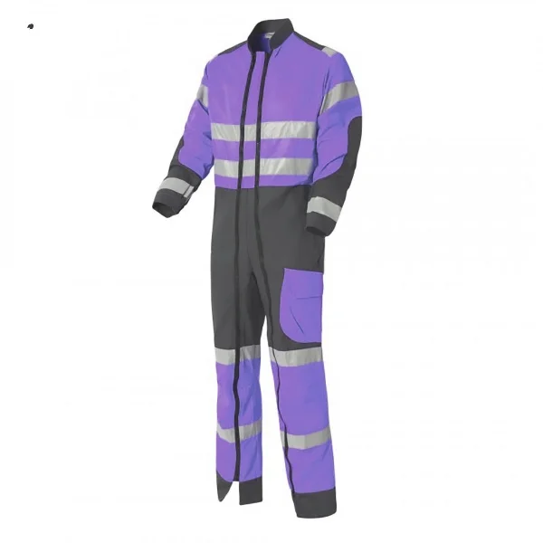 
Luk light double zip coverall Custom workwear full body safety working uniforms 