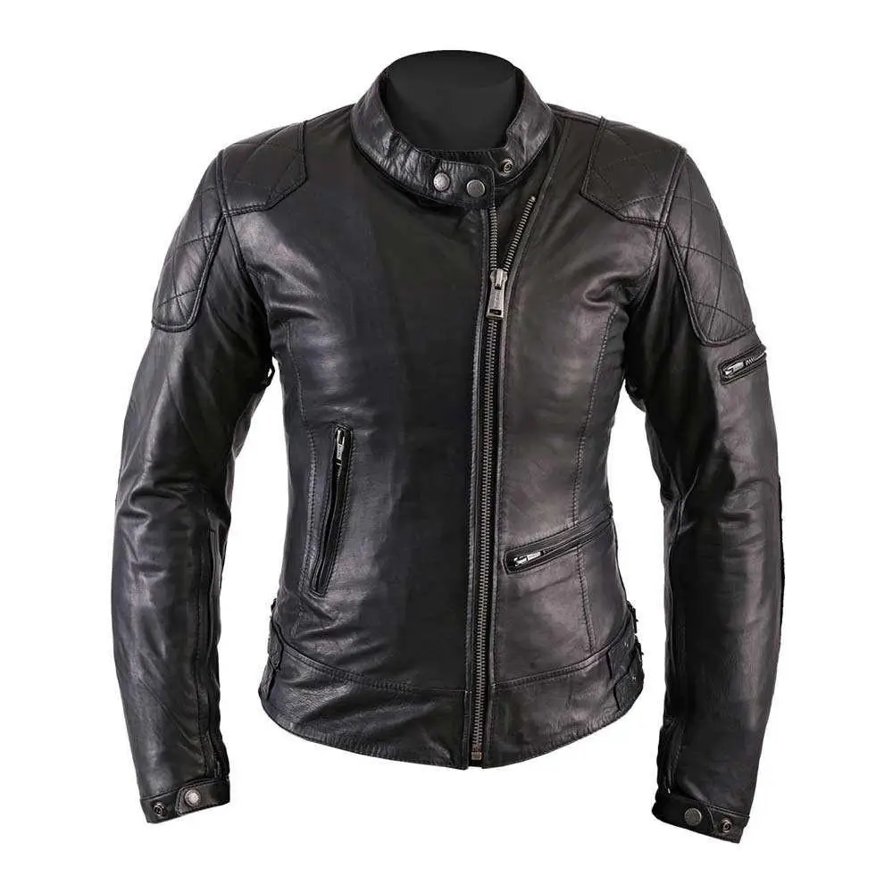 Custom Made motocross Women slim fit genuine leather Jacket motorcycle Leather Fashion jackets