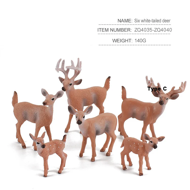 Hot sale Table Decoration Woodland Figurines Toy Hollowl  White-Tailed Buck Toy Wild Forest Animal Mode