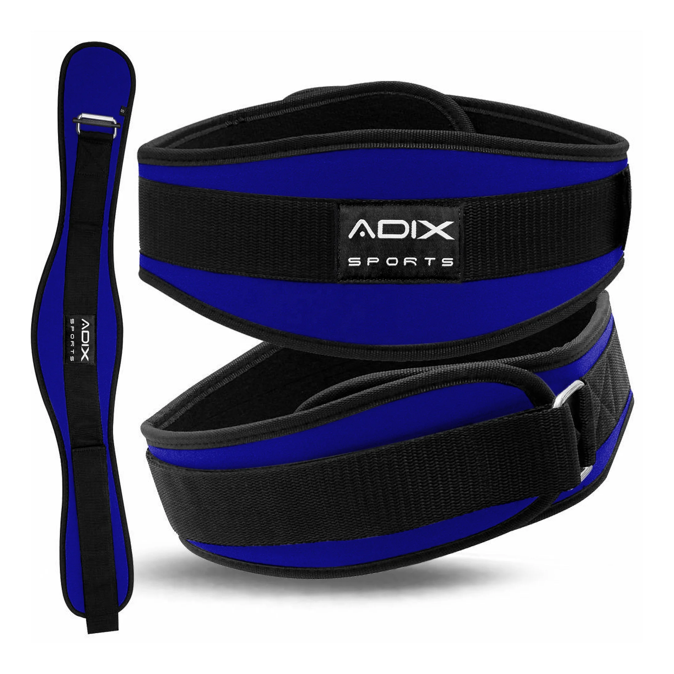 Customized Logo Neoprene Nylon Weight Lifting Belt Back Support Gym Training Belts 6 Inches Curved Wide