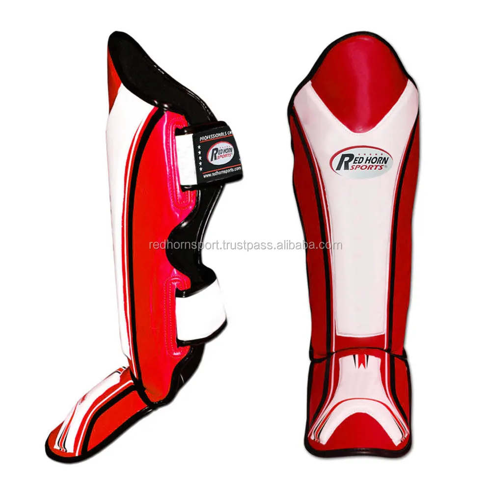 Custom MMA shin guard kick boxing, leather leg protectors Shin instep Guards MArtial arts shin instep guards
