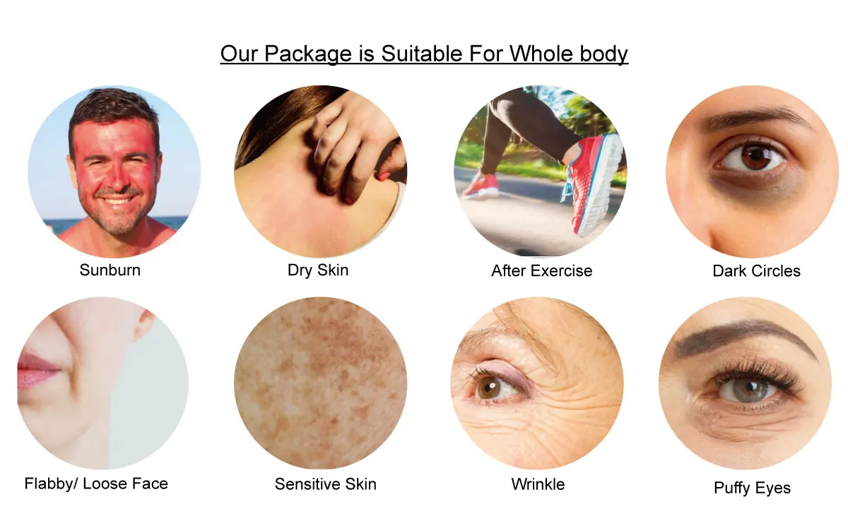 Free shipping anti puffiness package anti wrinkle whitening skin care set