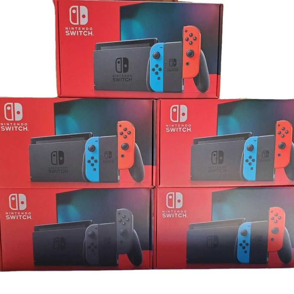 
Лидер продаж для купите 5 3 Бесплатная Nintendo S переключатель 32GB консоль с неоновым звездным свечением, синий и ярко-играть, станций, 5 дисков, standard Edition PS5 