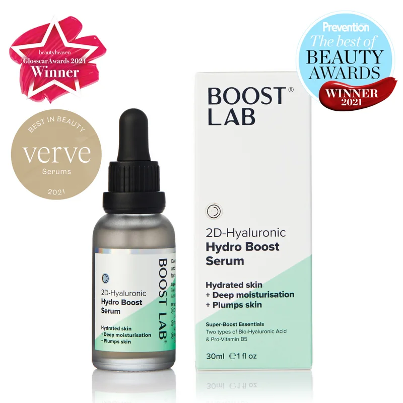 BoostLab 2D-Hyaluronic Hydro Boost Serum Deep Moisturization Bio-Hyaluronic Acid Pro-Vitamin B5