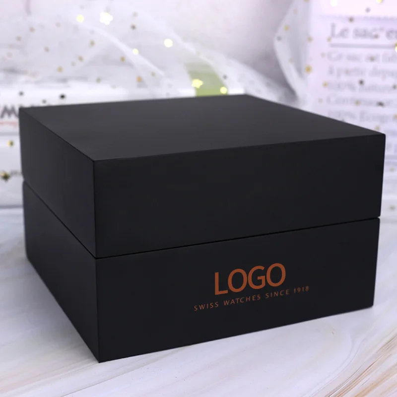 Personalized brand watch case custom china factory in stock watch box custom logo luxury cardboard luxury watch box