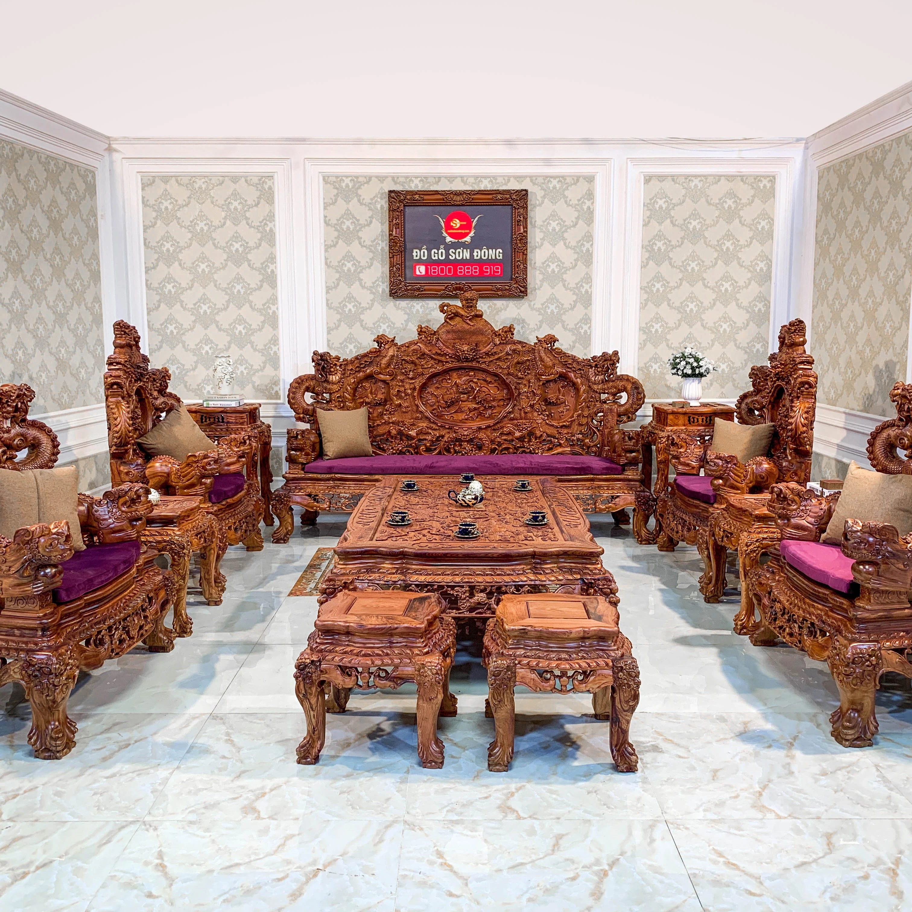 Living room combo Oriental Dragon shines in Vietnam