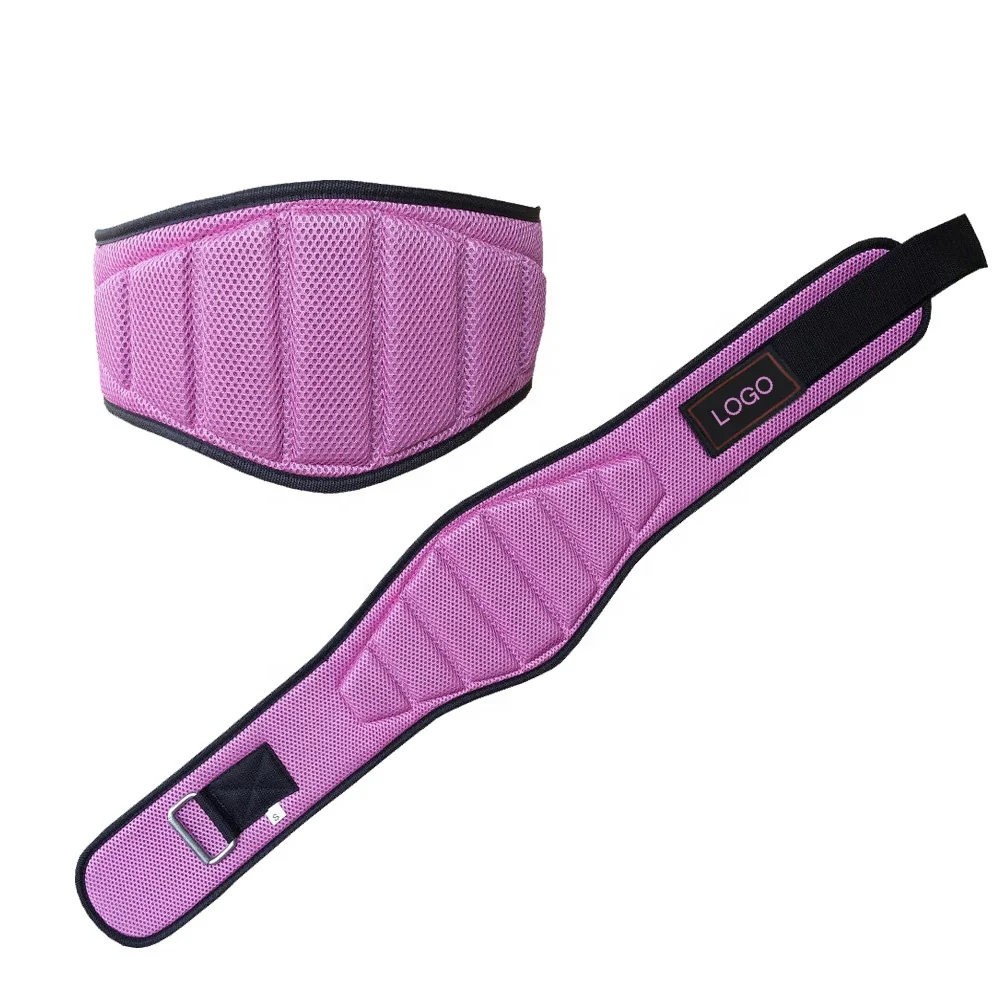 Neoprene Weight Lifting Belt Gym Fitness Wide Back Support Training women pink color belt