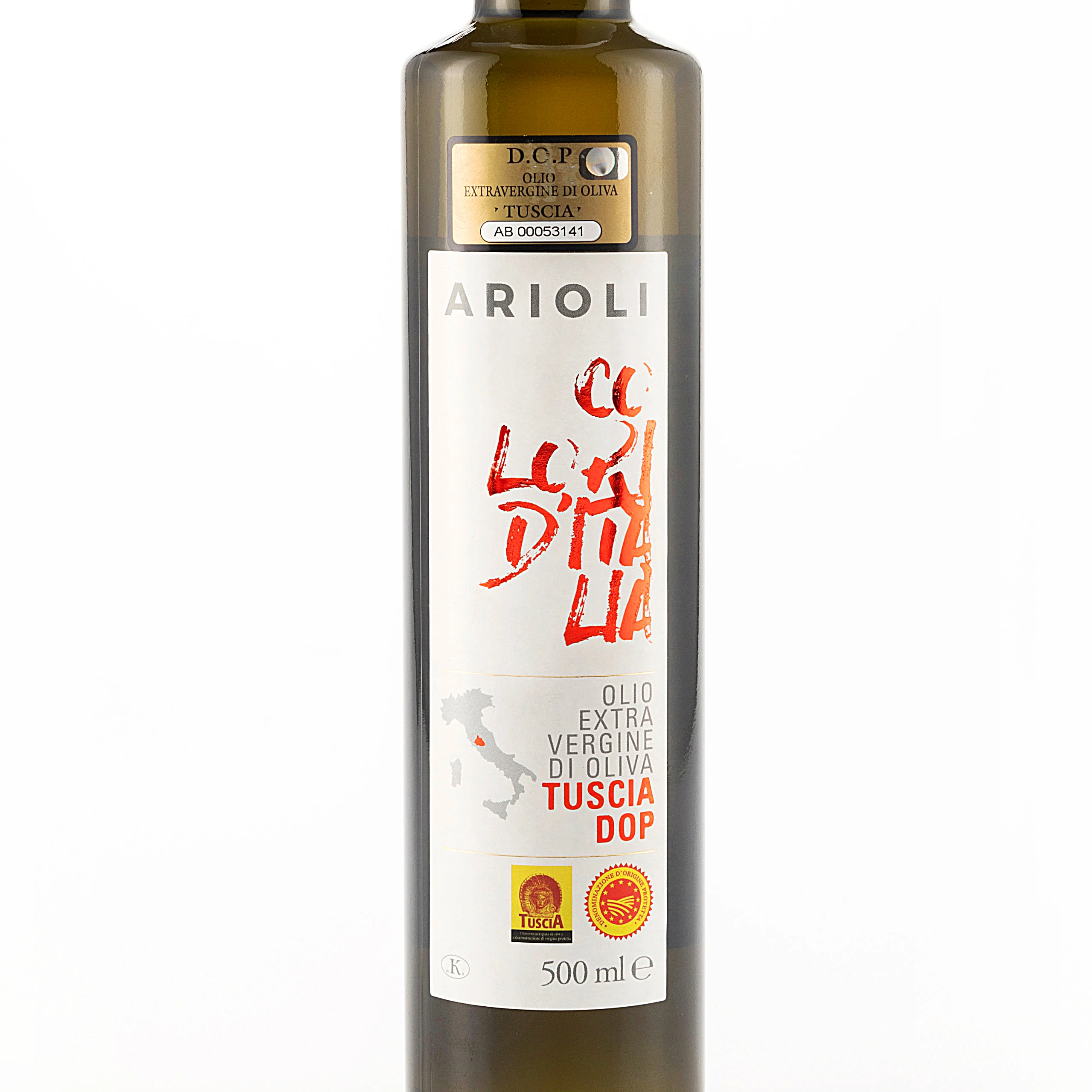 Первоклассное Экстра натуральное оливковое масло DOP ARIOLI COLORI de Italia для повязки 50 cl.