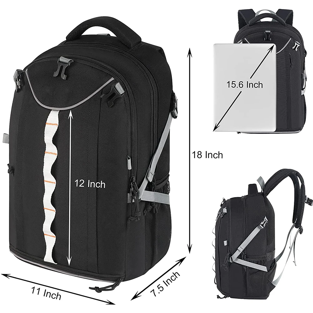 Motorcycle Helmet Backpack for Men Large Capacity Durable Riding 15.6INCH Laptop Cycling Hiking Helmet Catch Bag Basketball