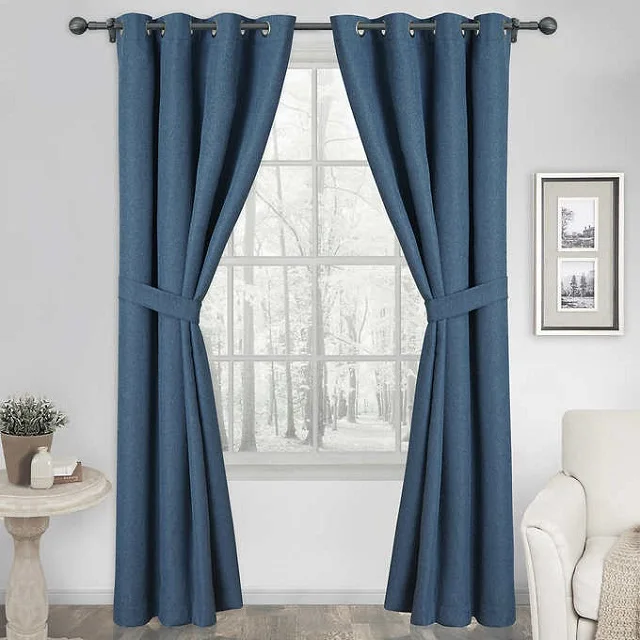 The cheap price 100% Organic Cotton and linen printed door GOTS Certified curtain home window curtain