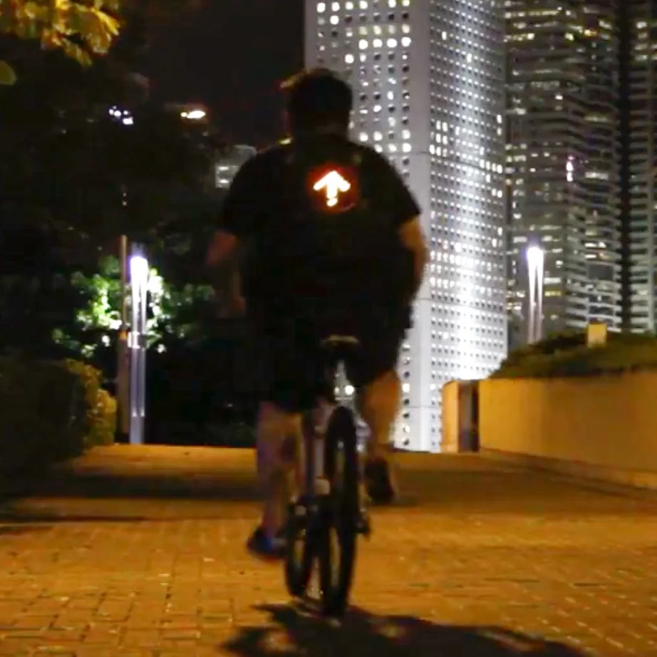 New 2021 LED Bike Light Turn Signal ABS on back pack