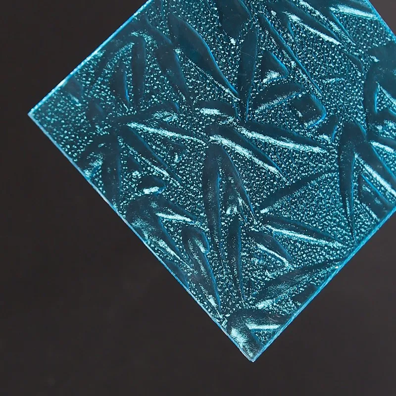 Patterned Polystyrene plastic sheet for bathroom shower door