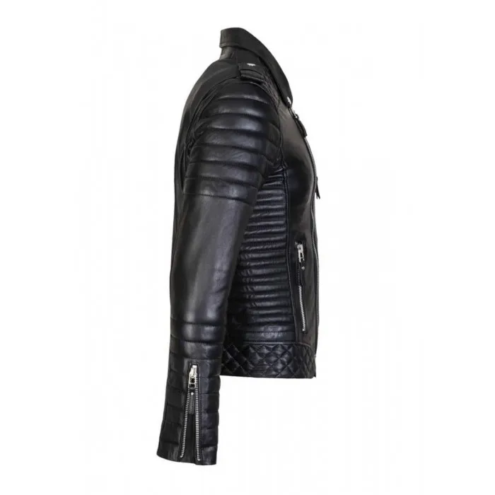 Motorcycle leather jacket biker style