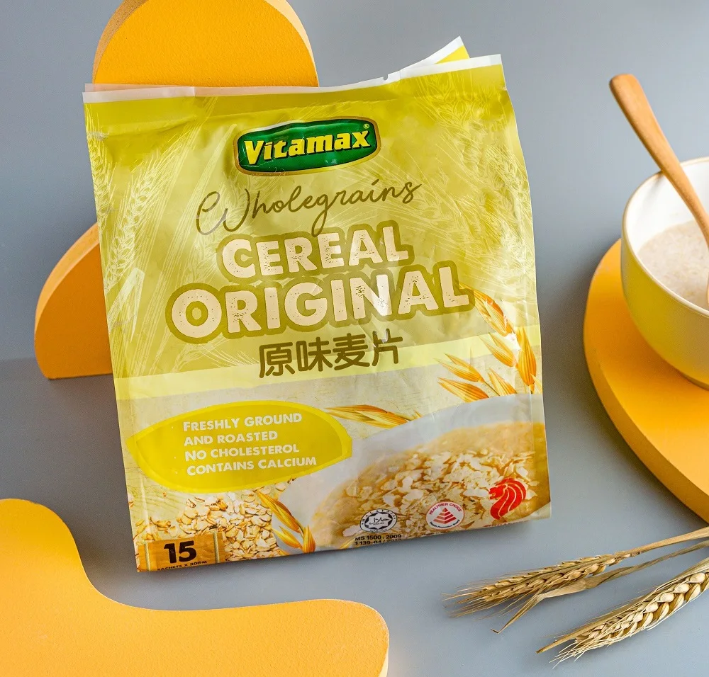 Low-Fat Energy Booster Wheat Breakfast Cereal Vitamax Instant Wholegrains Original Cereal 30g x 15s x 20p made from Malaysia