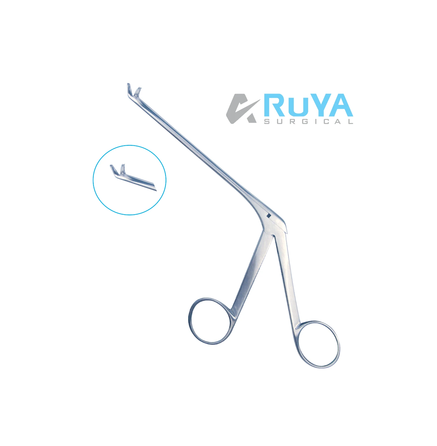 CE & ISO Approved Medical Stainless Steel 45 Degree Upcurved Nasal Forceps Weil Blakesley Through Cut 2.5MM Jaws Needle Holder