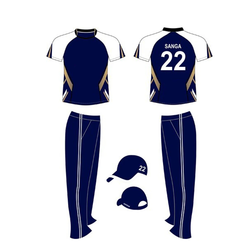 Best Selling Custom Made Team Logo And Name Cricket Jersey Printing Cricket Apparel Wholesale Cricket Uniform