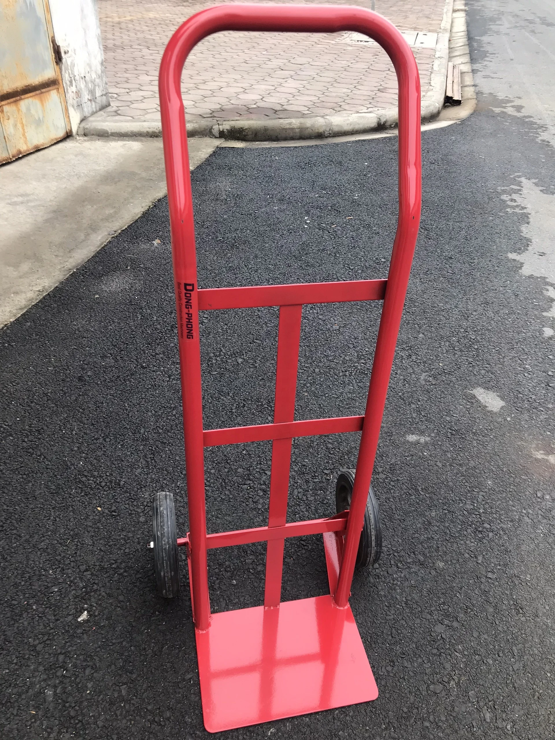 For sales manufacture direct in Vietnam hand truck trolley 300kg solid wheel stainless for carrying goods red color painting