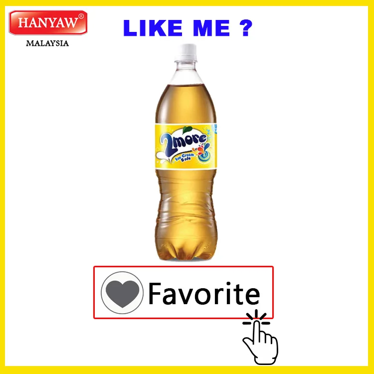 [Malaysia] Fast Shipping + Halal Certified 2 More Sparkling Soda Carbonated Drinks Ice Cream Soda  ( 1250 ml x 12 Bottle / Ctn)