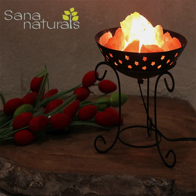  Железная корзина для натуральных кусочков гималайской соли/натуральная скальная соль в железной корзине под заказ