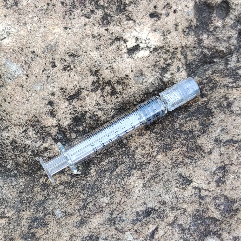  Новый шприц для автомобильного инжектора 2021 портативный с замком Luer Lock 1 мл 0 5 стеклянный конопляного масла банка индивидуальной упаковкой в наличии