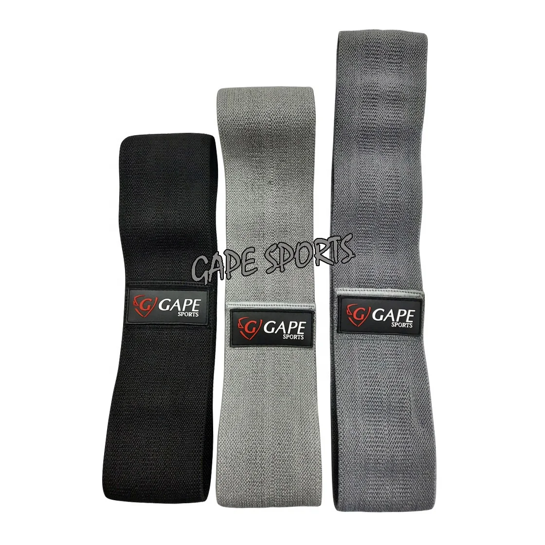 Wholesale OEM Customized Home Exercise 3 Pieces band Set Anti Slip Fitness Bands Physical Therapy Stretching Elastic Hip Band