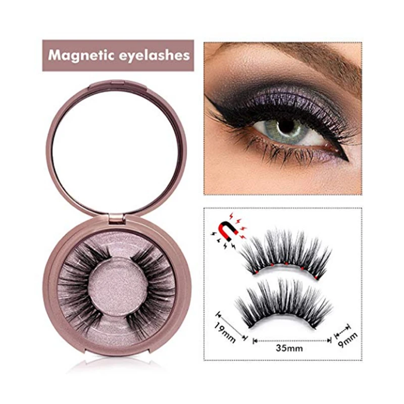 3d Mink Eyelashes Magnetic Eyeliner Eyelashes Set Magnetic Eyelashes