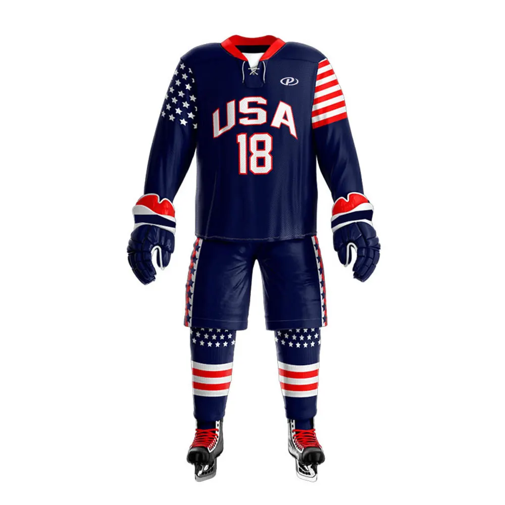 Hot Sale New Product Design Your Own Ice Hockey Uniform For Unisex