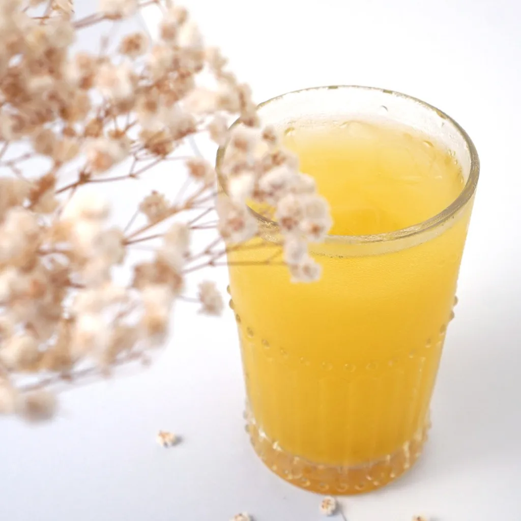 
Mango and Aloe Vera flavored Functional Beverage for improving skin health 