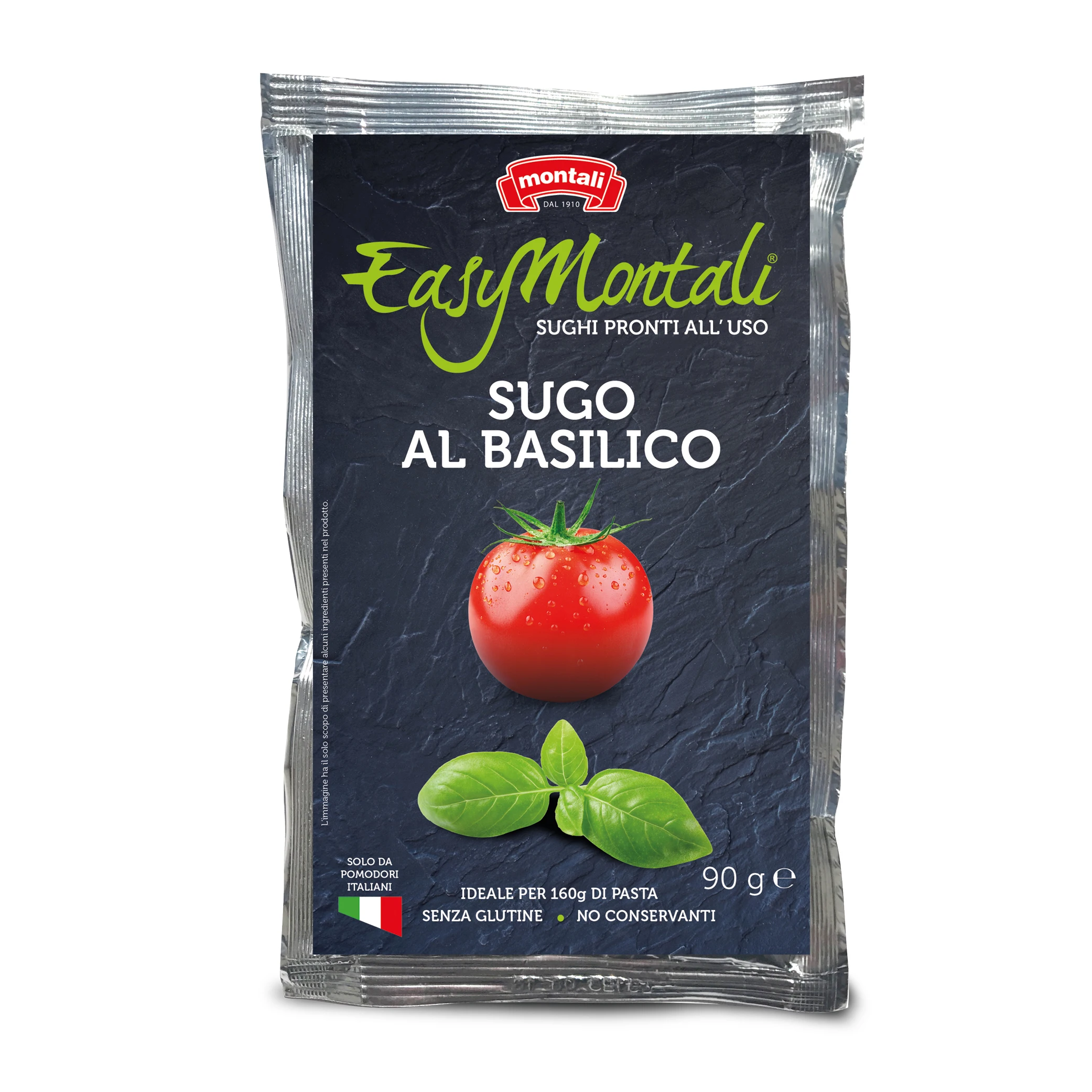 Top high quality Tomato pasta sauce with basil made in Italy single dose for dressing snack and pasta sauce