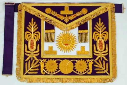 High Quality Masonic Apron Masonic Regalia Leather Blue Embroidered Apron with customized  Logo