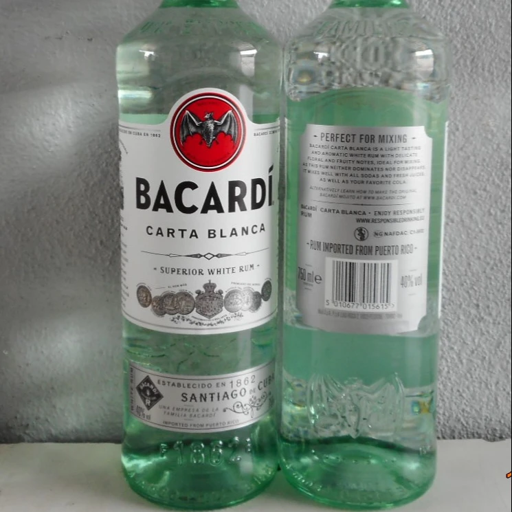 
 Аутентичный высококачественный ром BACARDI белый 75CL  