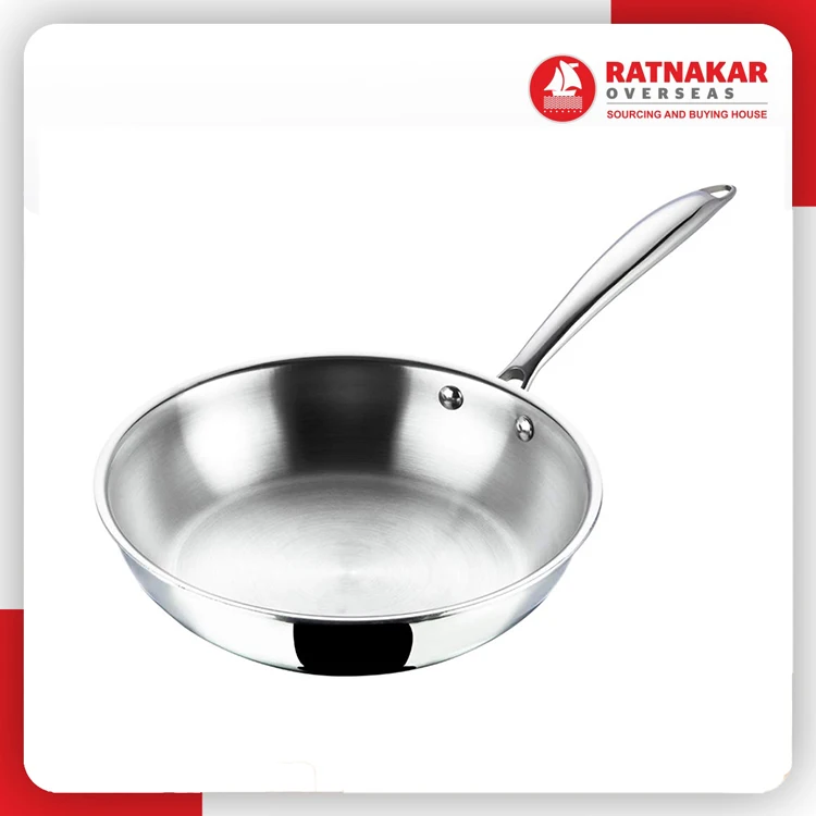High Quality Durable Stainless Steel Frying Pan Stainless Steel Fry Pan With Lid For Sale