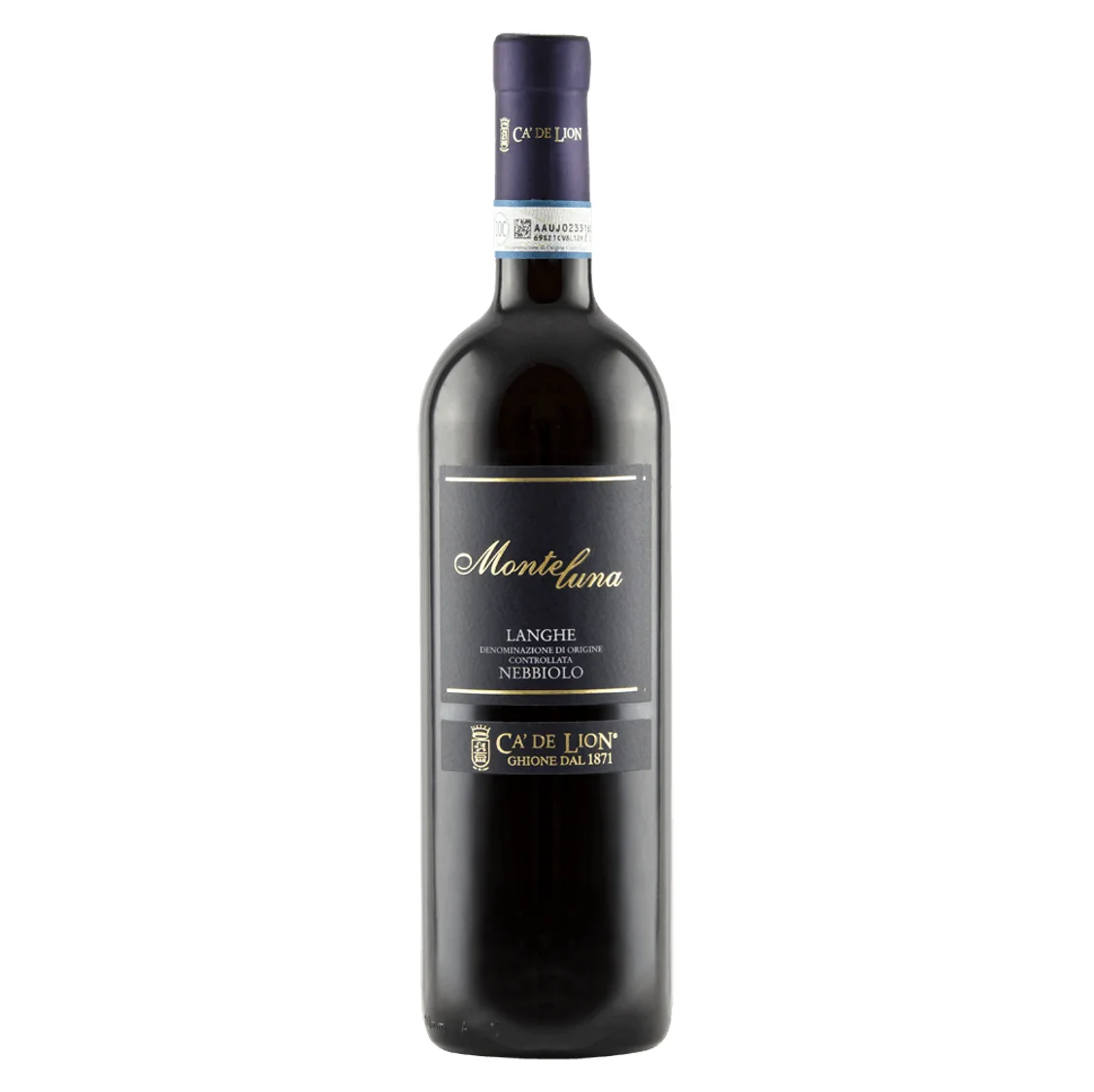 Красное сухое итальянское вино премиум качества Langhe DOC Nebbiolo Monteluna Ca de Lion Из Пьемонта