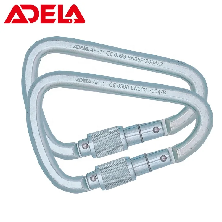 Taiwan ADELA steel screw locking carabiner