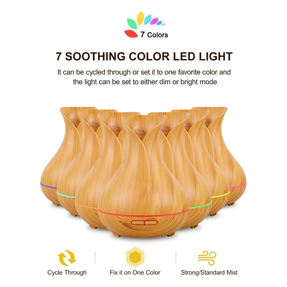Dituo Smart WIFI version 7Color LED Ultrasonic Aroma Humidifier 400ML fragrance aromatherapy Scent commercial natural diffuser