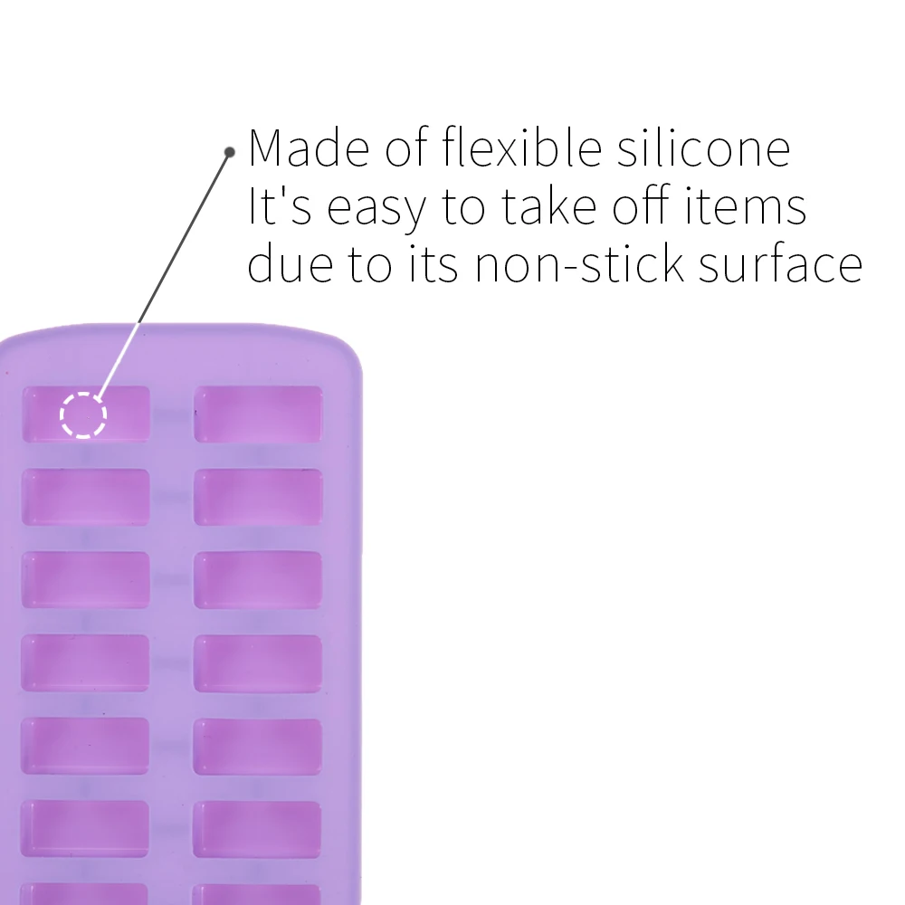 [Holar] Taiwan Made 16-Cavity Small Rectangle Silicone Molds for Chocolate Candy Bar