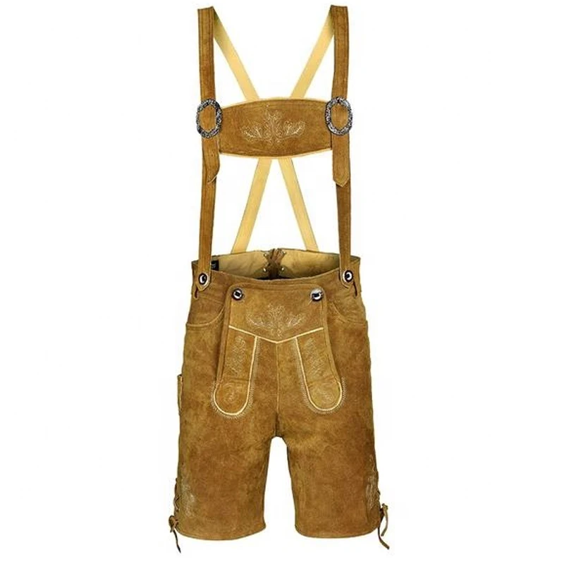  Длинные и короткие штаны Lederhosen из потертой кожи винтажные вышитые баварские шорты